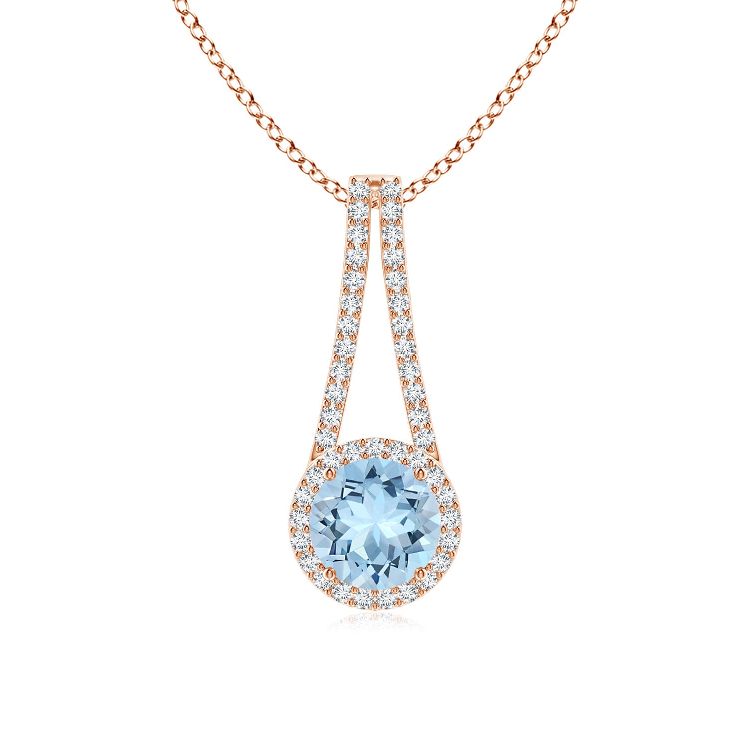 AAA - Aquamarine / 1.39 CT / 14 KT Rose Gold