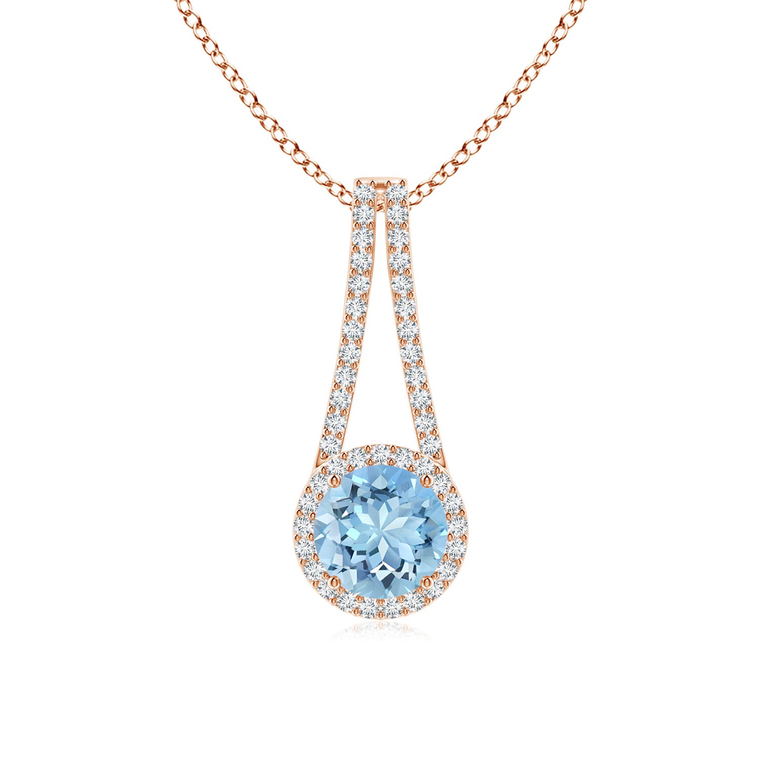 AAAA - Aquamarine / 1.39 CT / 14 KT Rose Gold