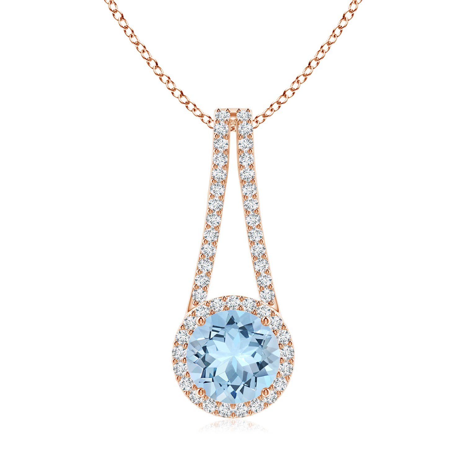 AAA - Aquamarine / 1.98 CT / 14 KT Rose Gold