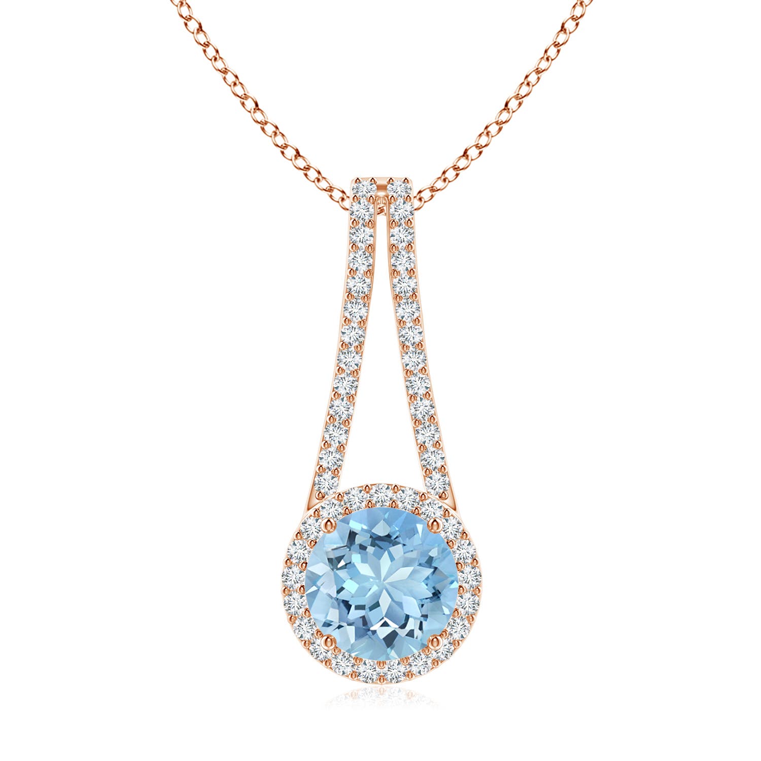 AAAA - Aquamarine / 1.98 CT / 14 KT Rose Gold