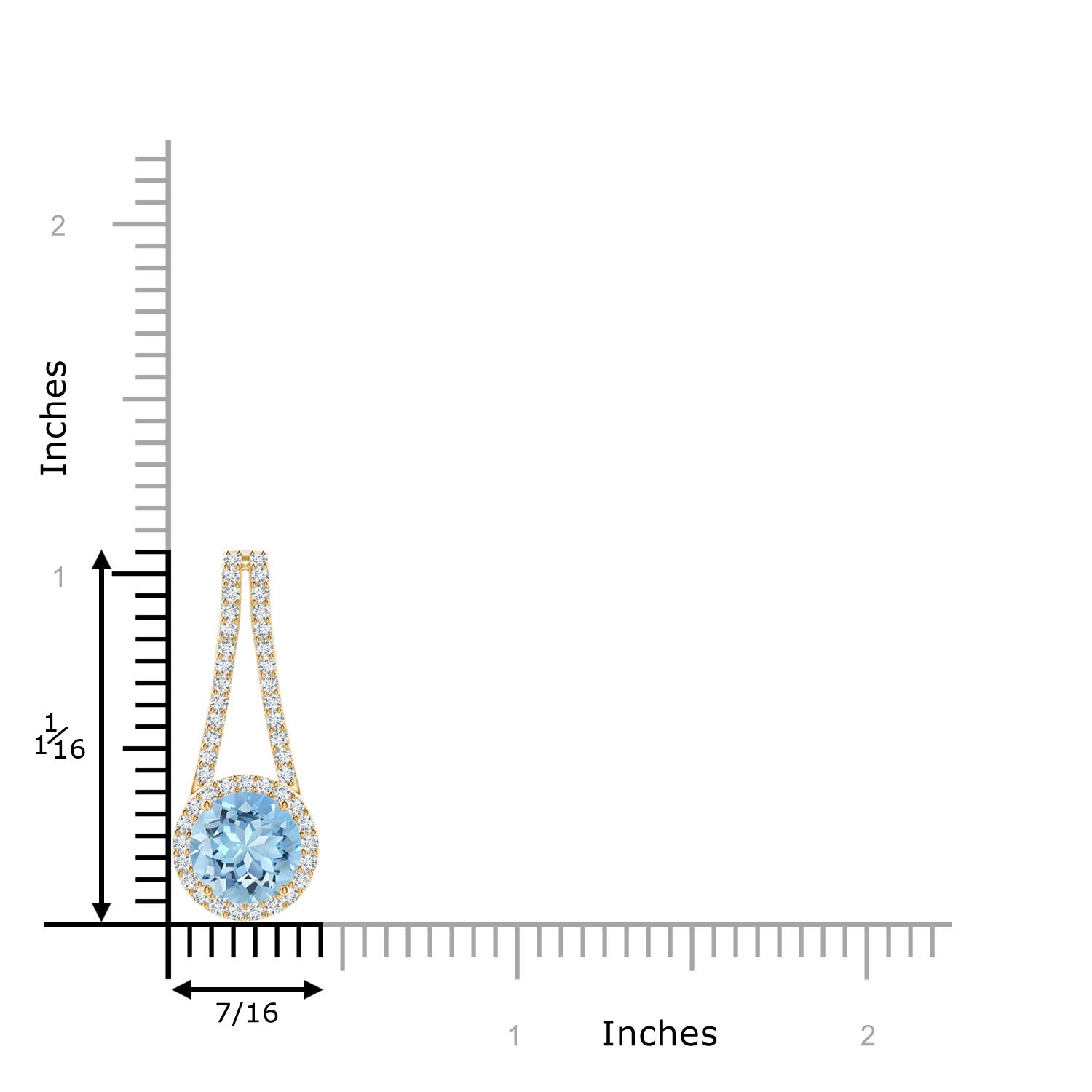 AAAA - Aquamarine / 1.98 CT / 14 KT Yellow Gold