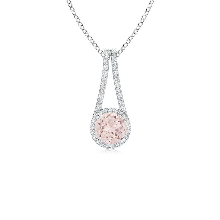 A - Morganite / 0.92 CT / 14 KT White Gold