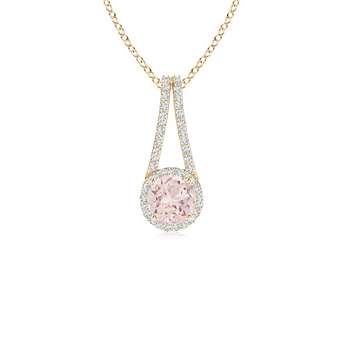 A - Morganite / 0.92 CT / 14 KT Yellow Gold