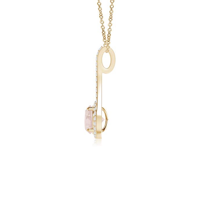 A - Morganite / 0.92 CT / 14 KT Yellow Gold