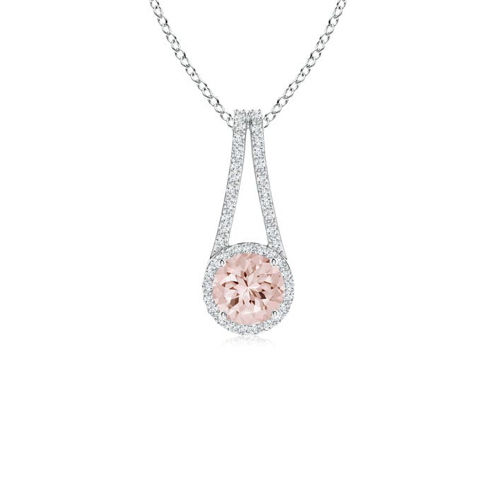 AA - Morganite / 0.92 CT / 14 KT White Gold