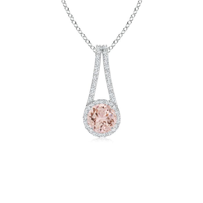 AAA - Morganite / 0.92 CT / 14 KT White Gold