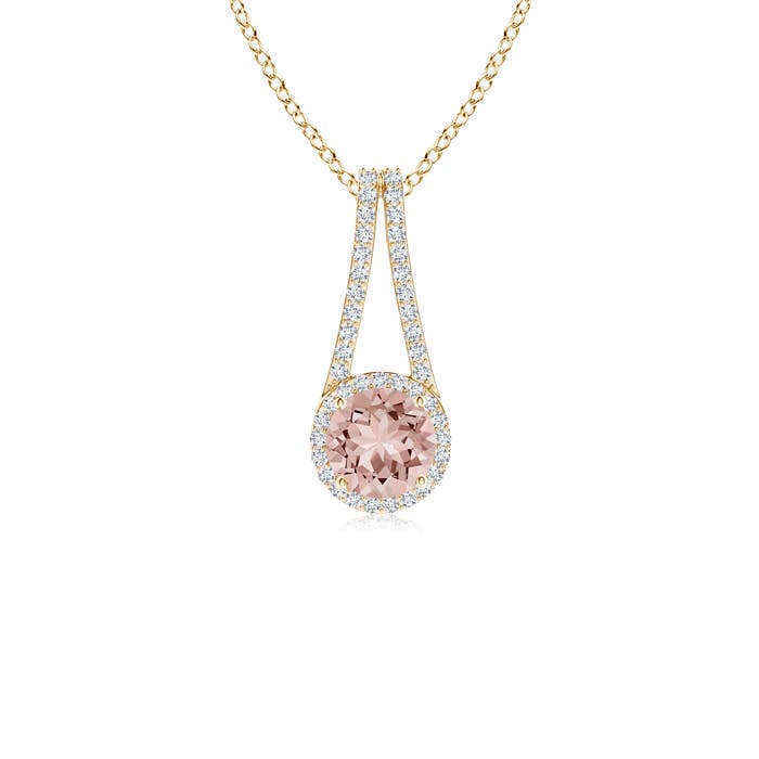 AAAA - Morganite / 0.92 CT / 14 KT Yellow Gold