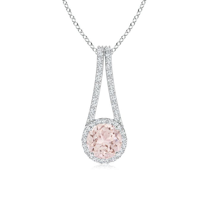 A - Morganite / 1.37 CT / 14 KT White Gold