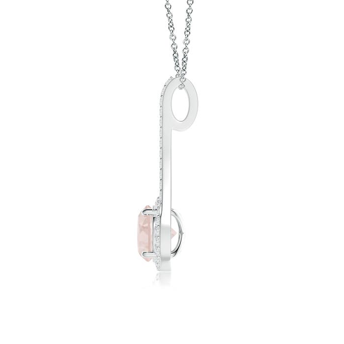 A - Morganite / 1.37 CT / 14 KT White Gold