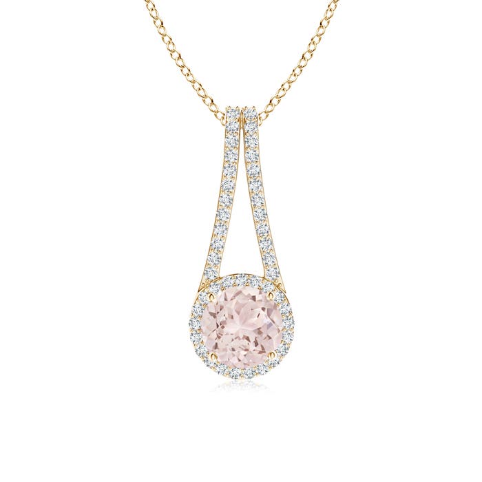 A - Morganite / 1.37 CT / 14 KT Yellow Gold