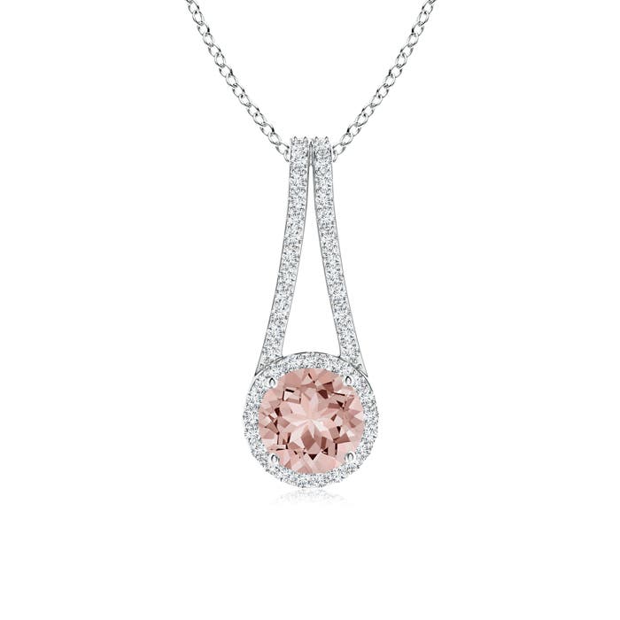 AAAA - Morganite / 1.37 CT / 14 KT White Gold