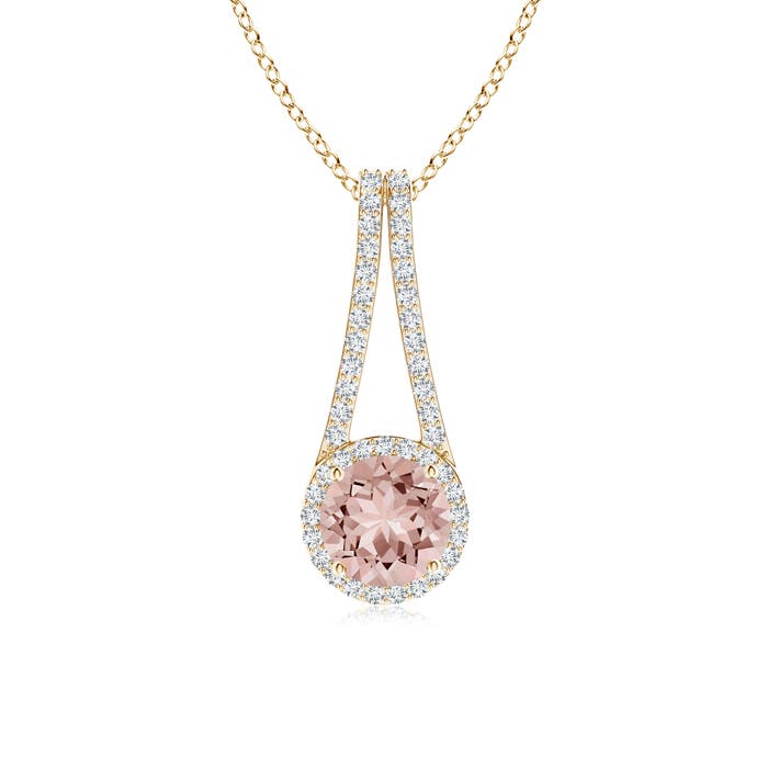 AAAA - Morganite / 1.37 CT / 14 KT Yellow Gold