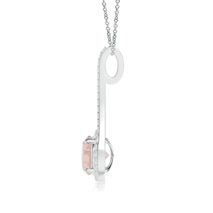 A - Morganite / 2.03 CT / 14 KT White Gold