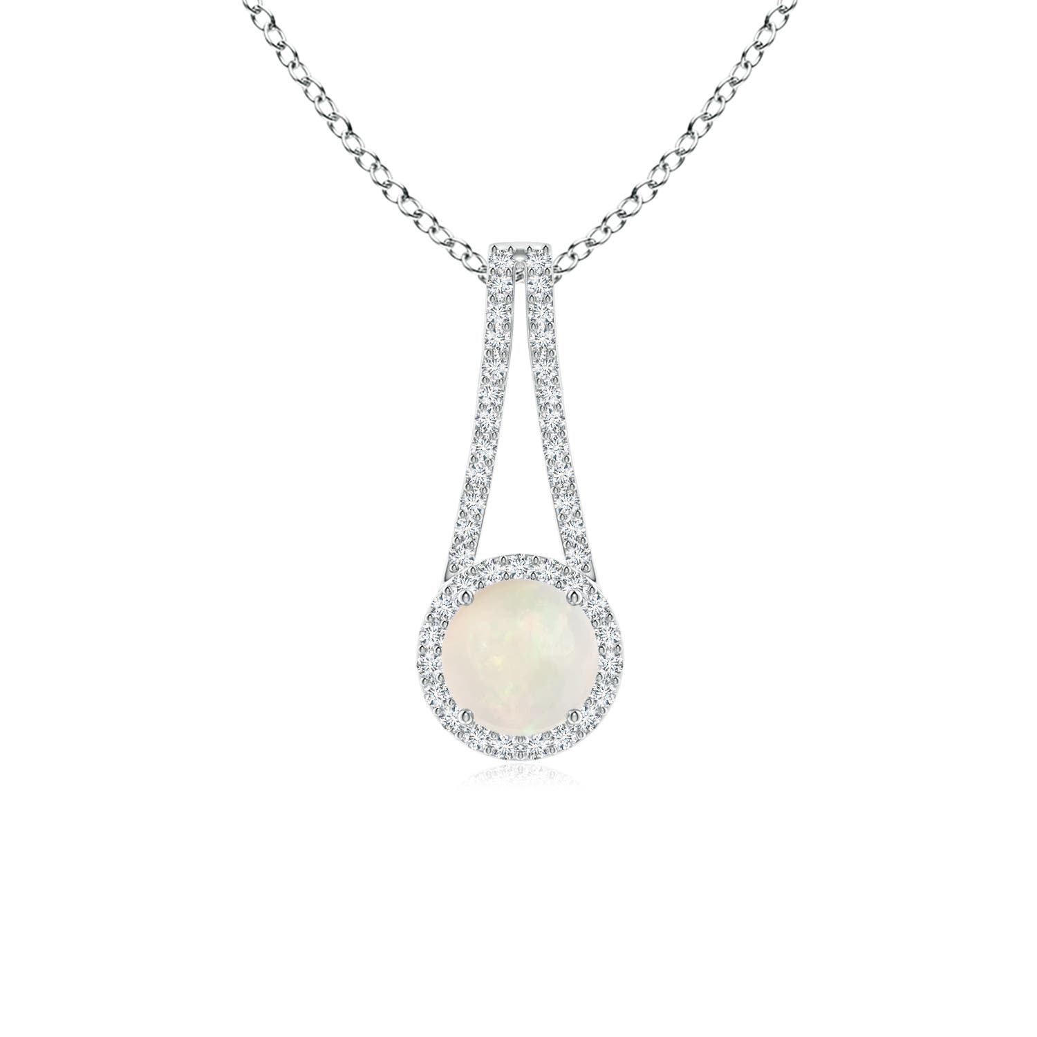 A - Opal / 0.72 CT / 14 KT White Gold