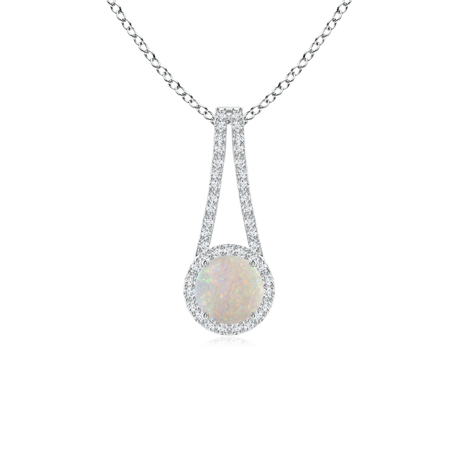 AA - Opal / 0.72 CT / 14 KT White Gold