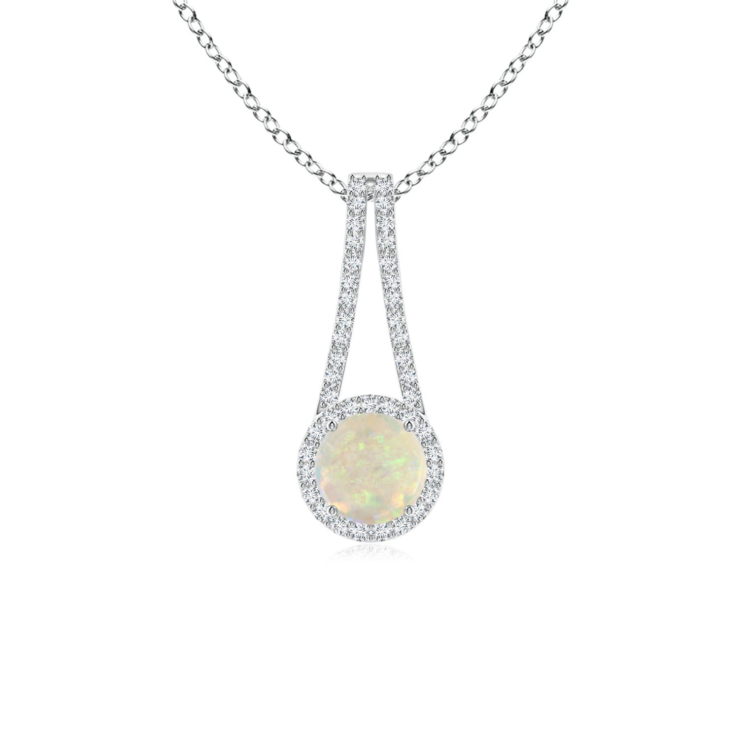 AAA - Opal / 0.72 CT / 14 KT White Gold