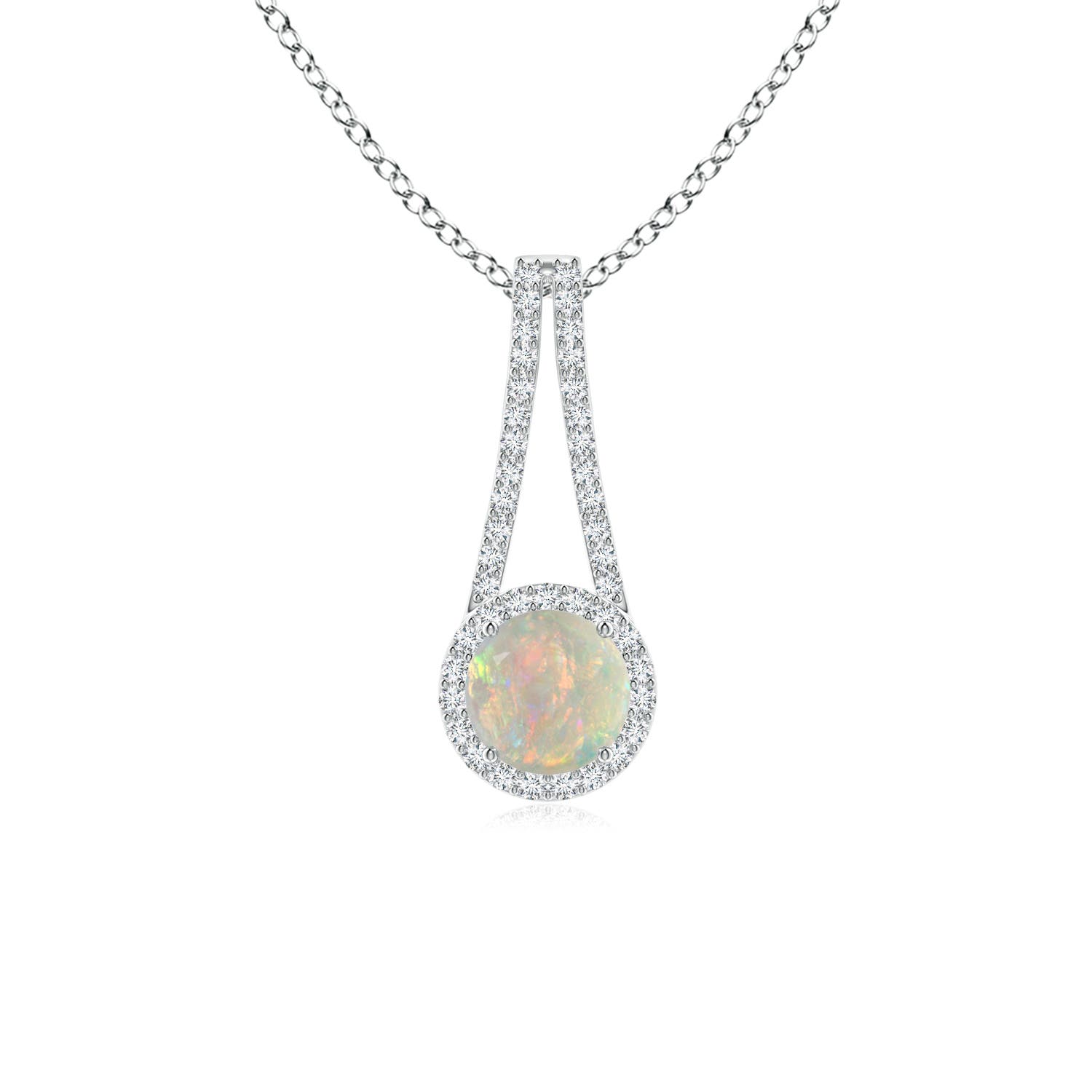 AAAA - Opal / 0.72 CT / 14 KT White Gold