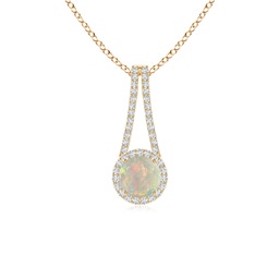Dangle Yellow Gold Opal Necklaces and Pendants