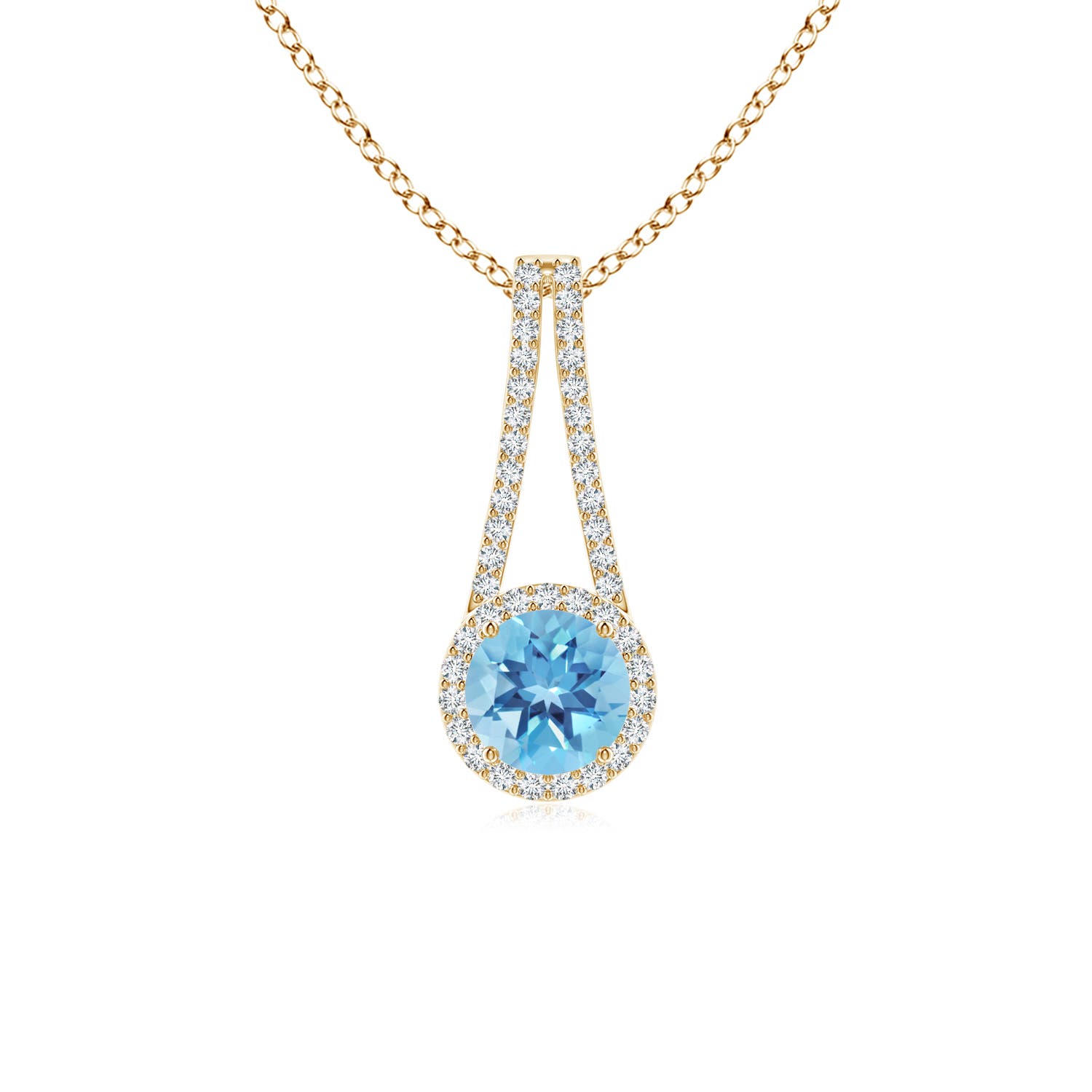 A - Swiss Blue Topaz / 1.17 CT / 14 KT Yellow Gold