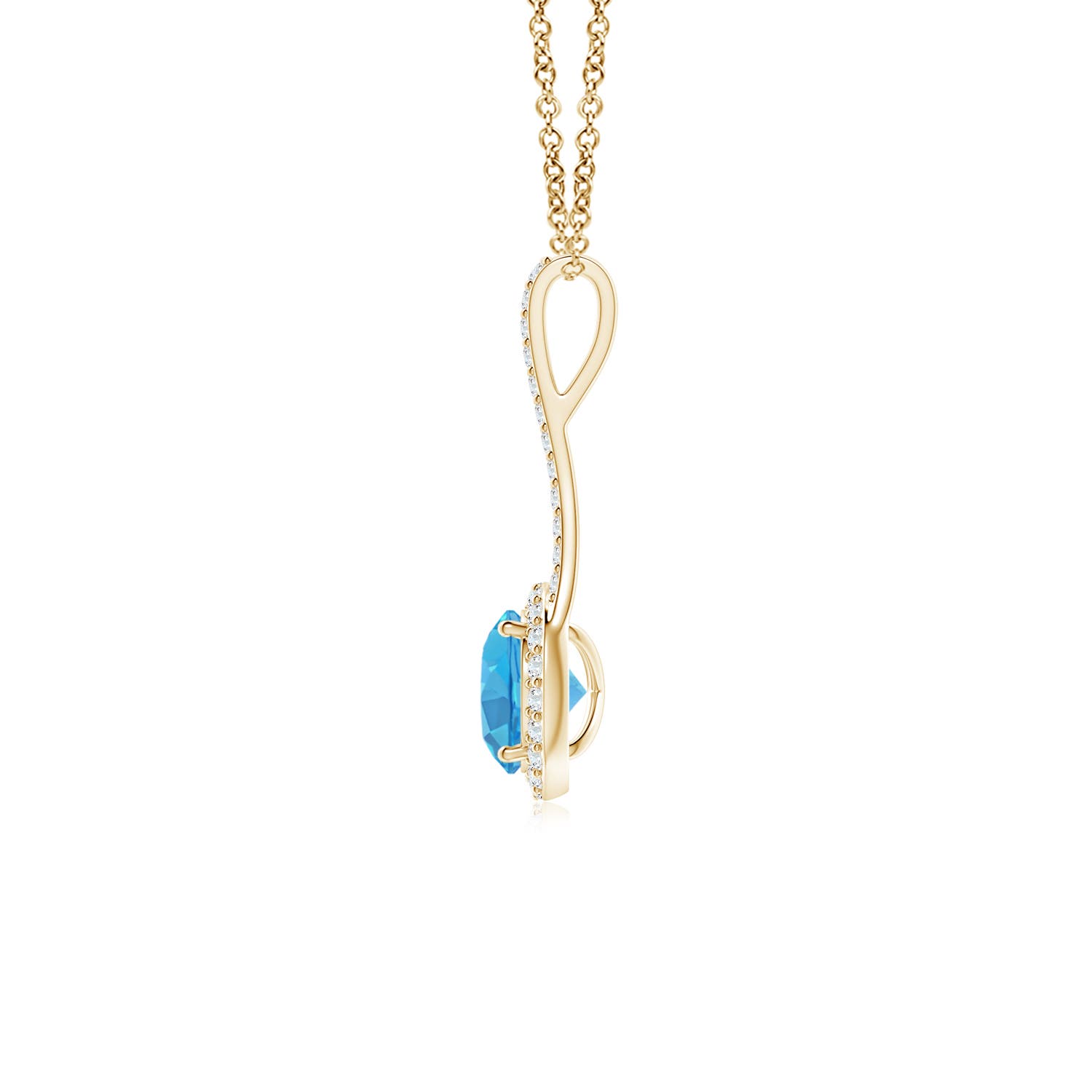 AA - Swiss Blue Topaz / 1.17 CT / 14 KT Yellow Gold