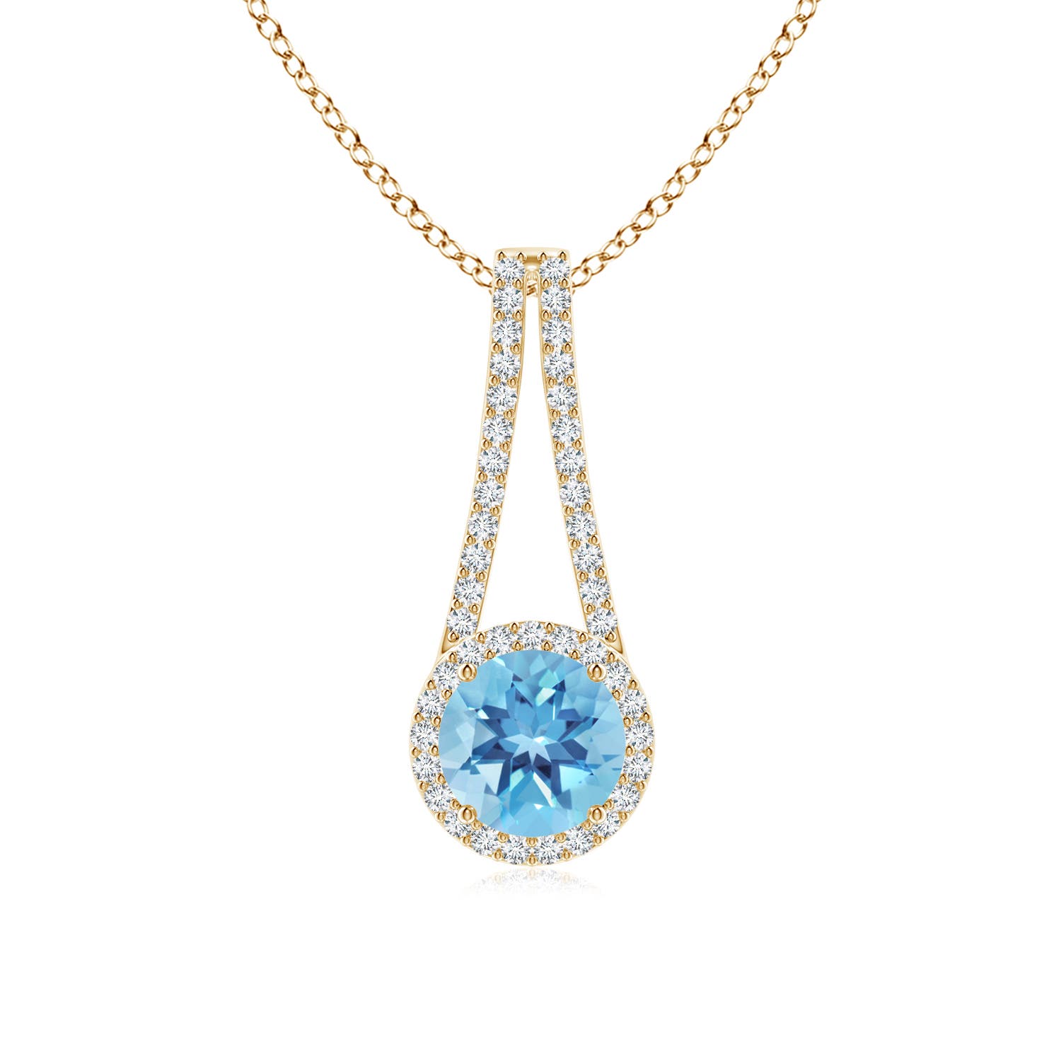 A - Swiss Blue Topaz / 1.82 CT / 14 KT Yellow Gold