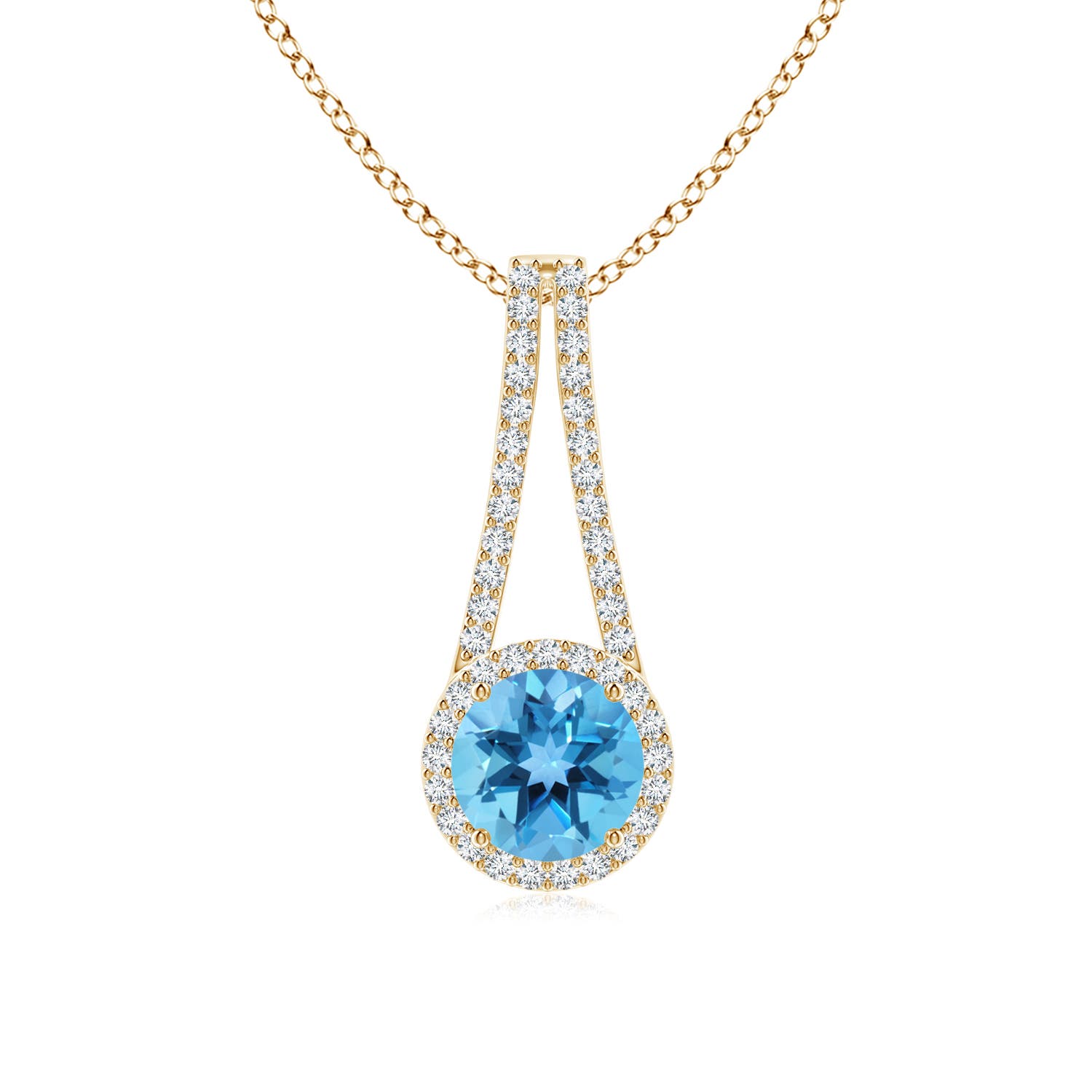 AA - Swiss Blue Topaz / 1.82 CT / 14 KT Yellow Gold