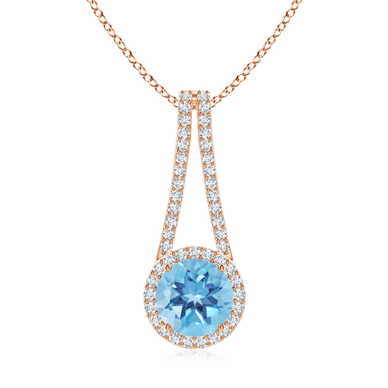 A - Swiss Blue Topaz / 2.73 CT / 14 KT Rose Gold