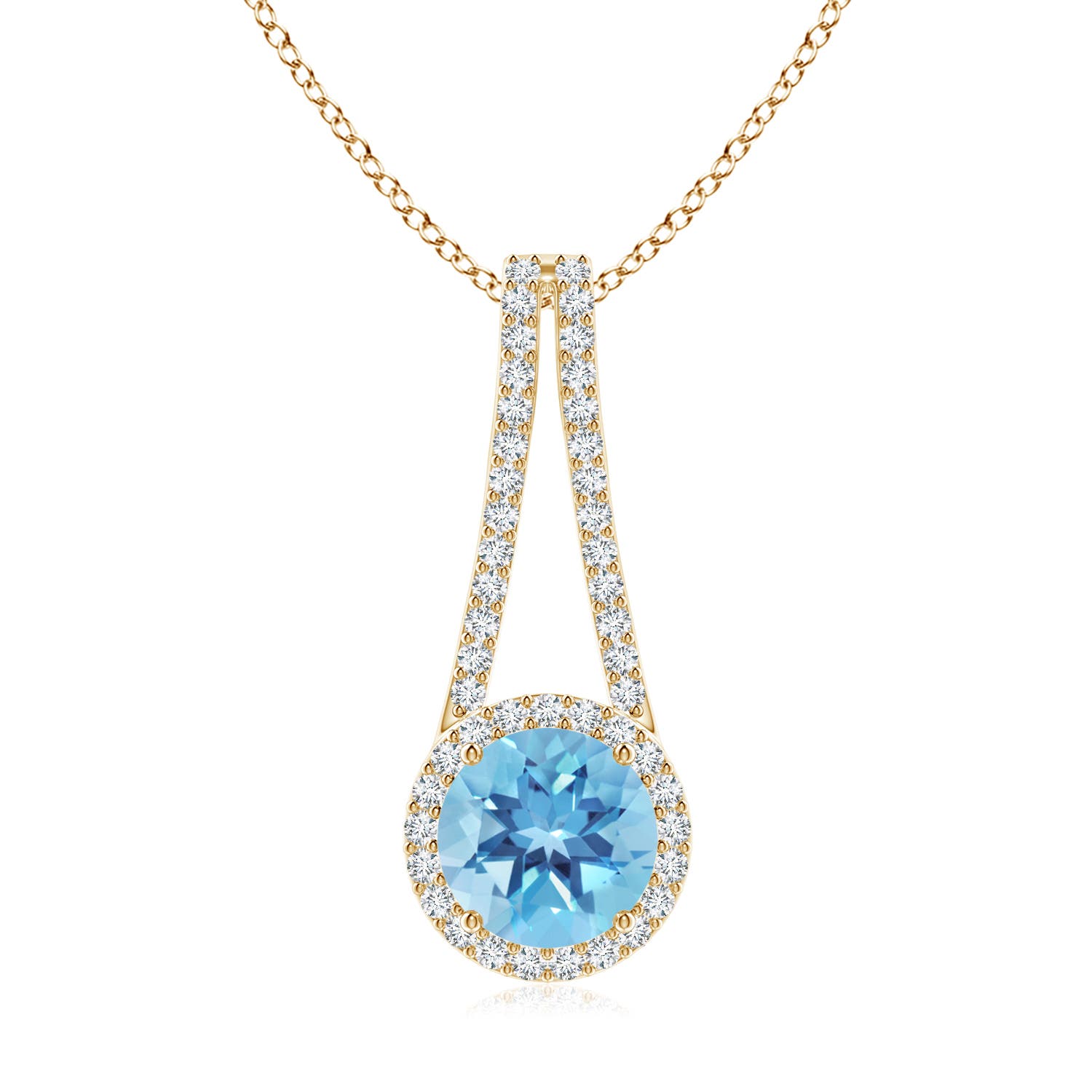 A - Swiss Blue Topaz / 2.73 CT / 14 KT Yellow Gold