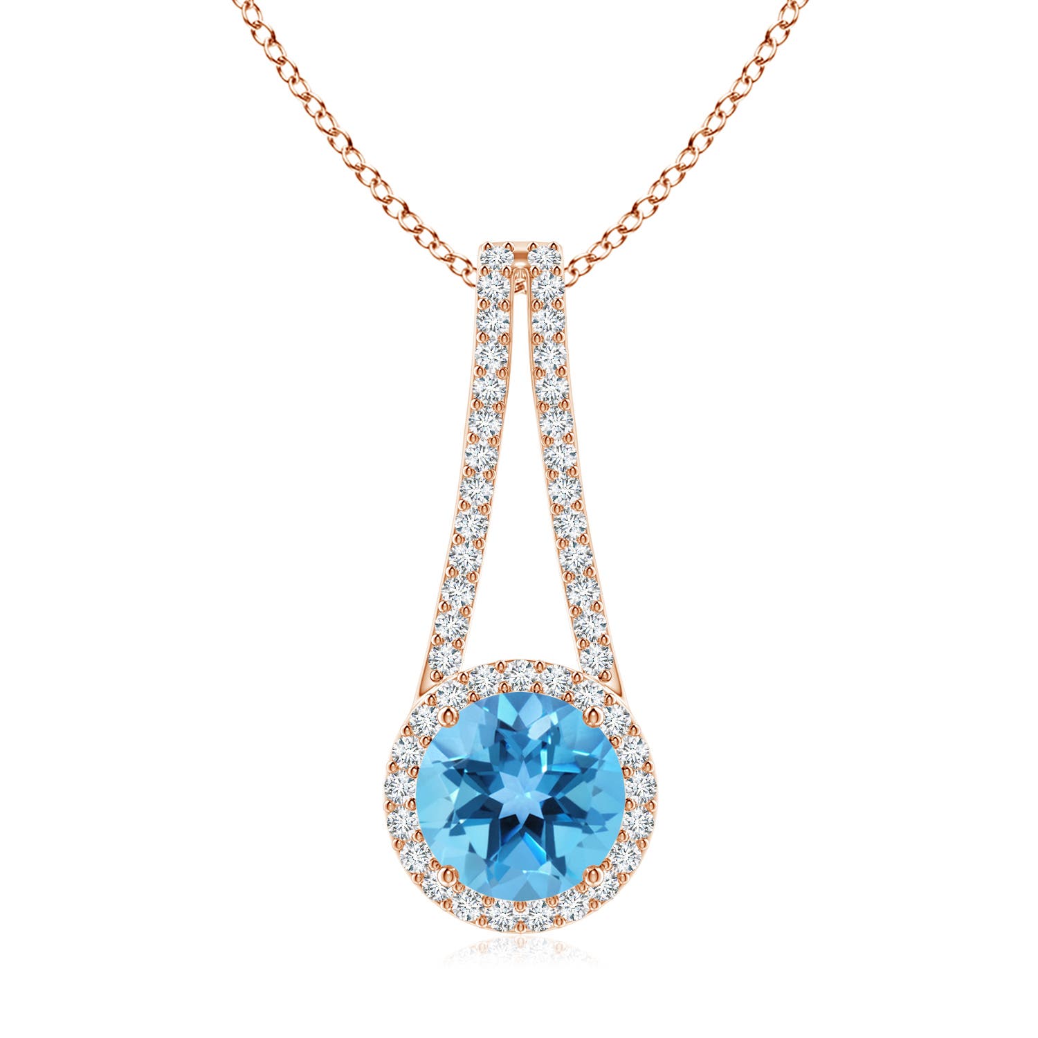 AA - Swiss Blue Topaz / 2.73 CT / 14 KT Rose Gold