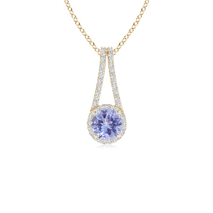 A - Tanzanite / 1.12 CT / 14 KT Yellow Gold