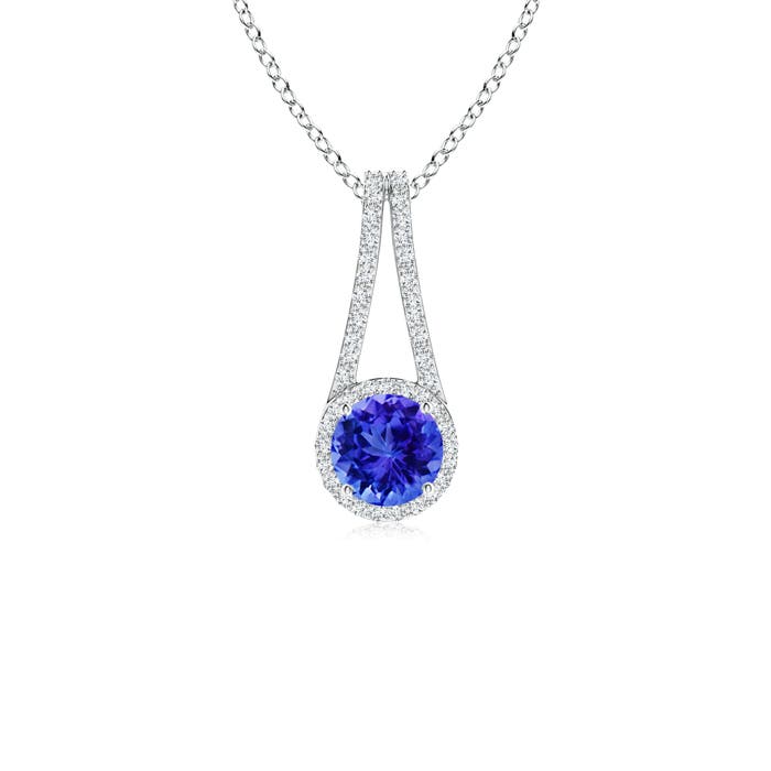 AAA - Tanzanite / 1.12 CT / 14 KT White Gold