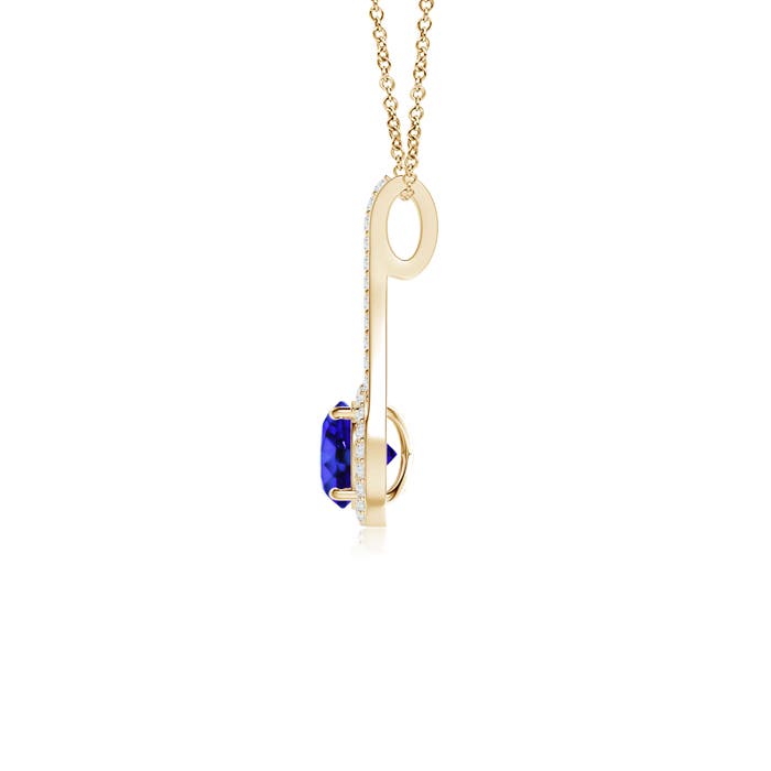 AAA - Tanzanite / 1.12 CT / 14 KT Yellow Gold