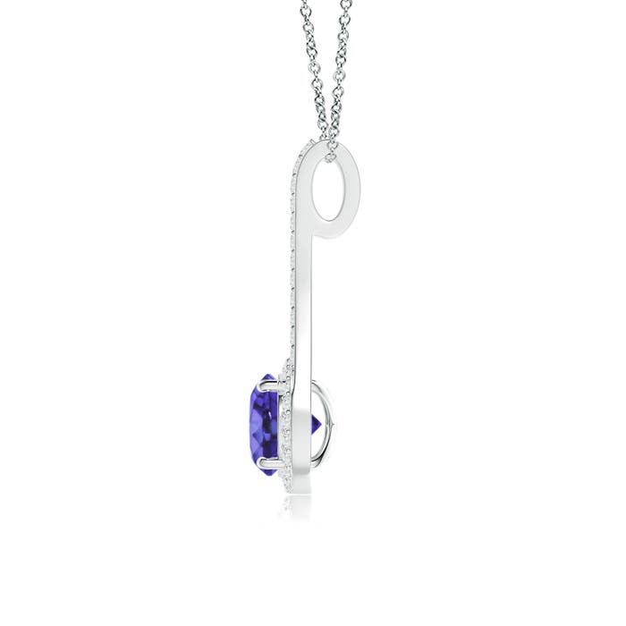 AA - Tanzanite / 1.72 CT / 14 KT White Gold