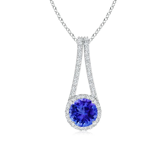 AAA - Tanzanite / 1.72 CT / 14 KT White Gold