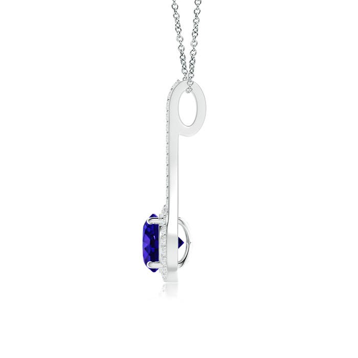 AAAA - Tanzanite / 1.72 CT / 14 KT White Gold