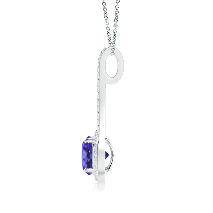 AA - Tanzanite / 2.18 CT / 14 KT White Gold