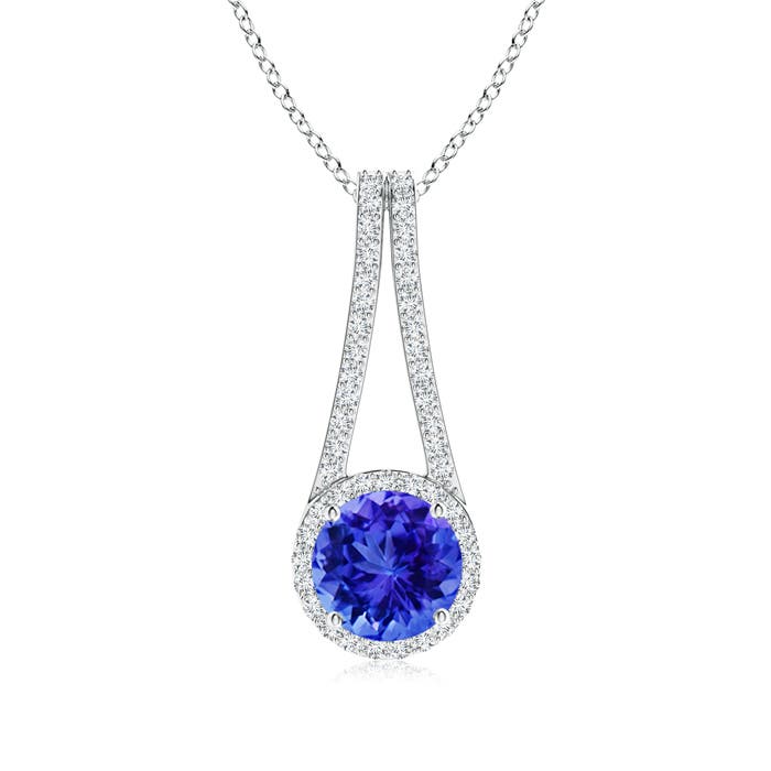 AAA - Tanzanite / 2.18 CT / 14 KT White Gold