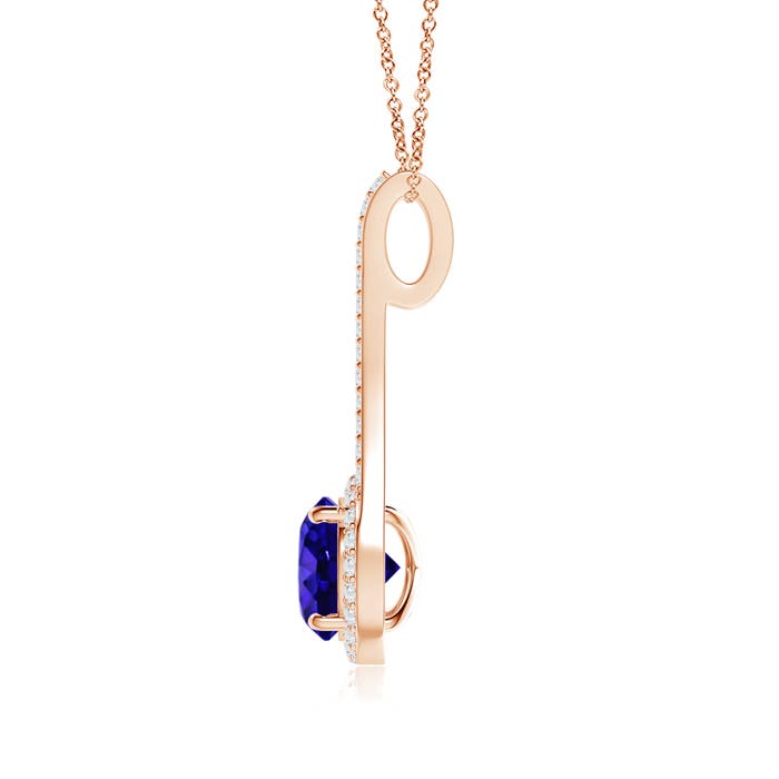 AAAA - Tanzanite / 2.18 CT / 14 KT Rose Gold