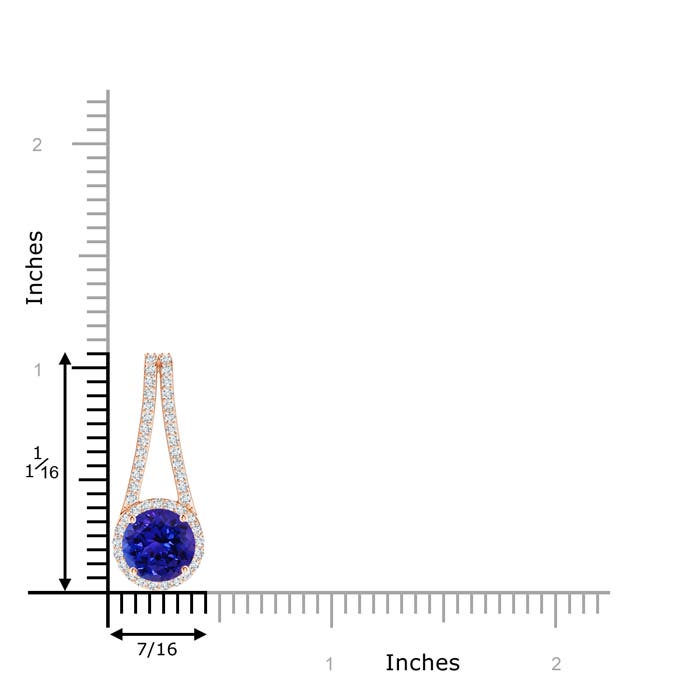 AAAA - Tanzanite / 2.18 CT / 14 KT Rose Gold