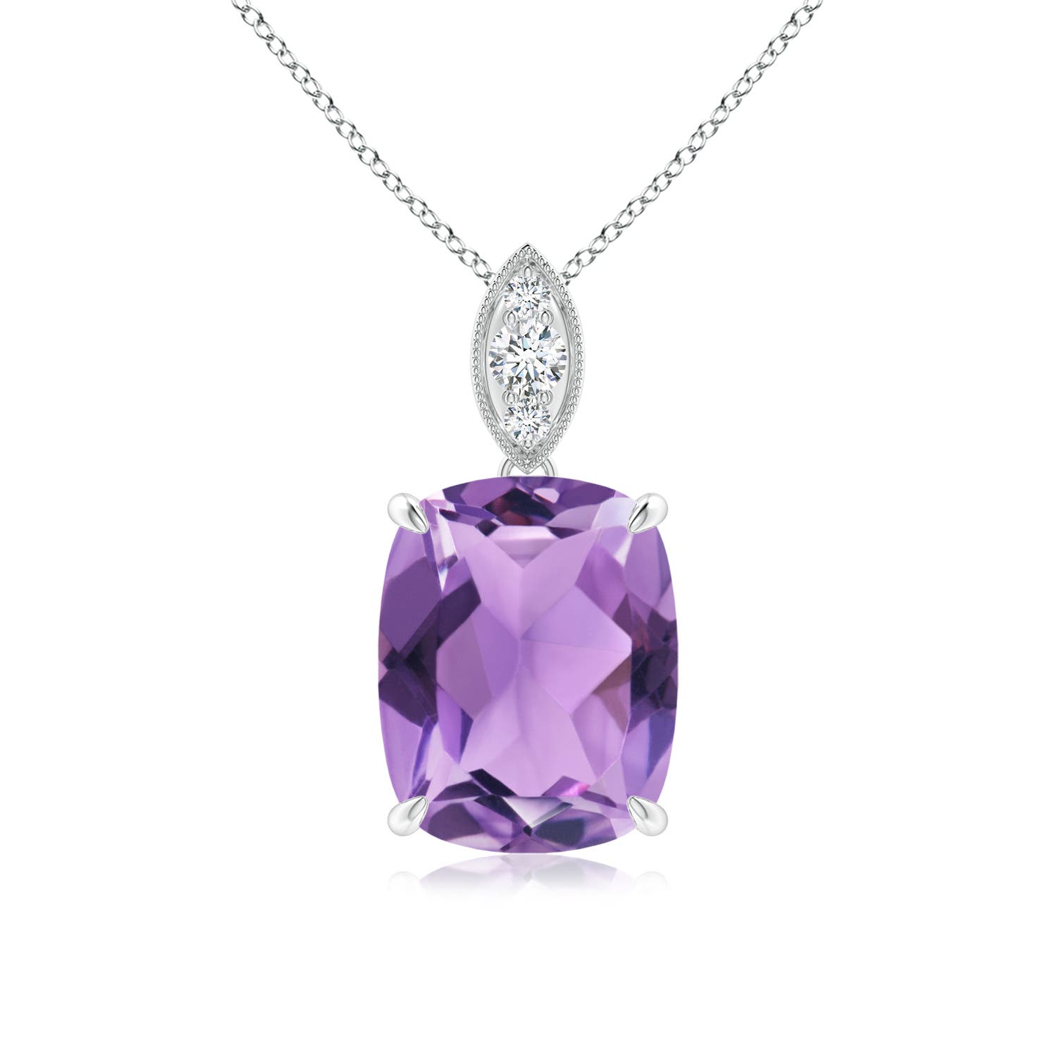 A - Amethyst / 2.75 CT / 14 KT White Gold