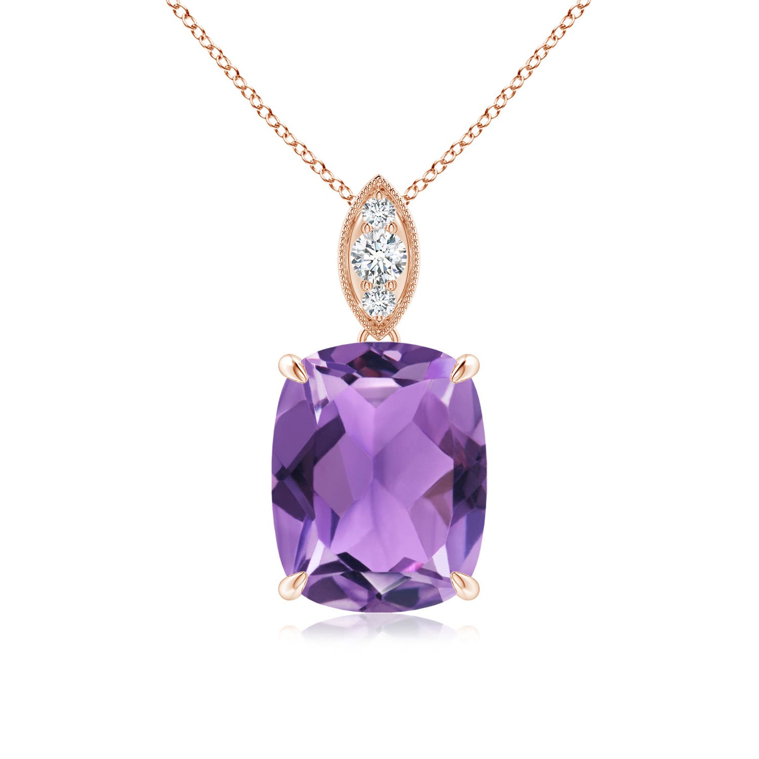 AA - Amethyst / 2.75 CT / 14 KT Rose Gold