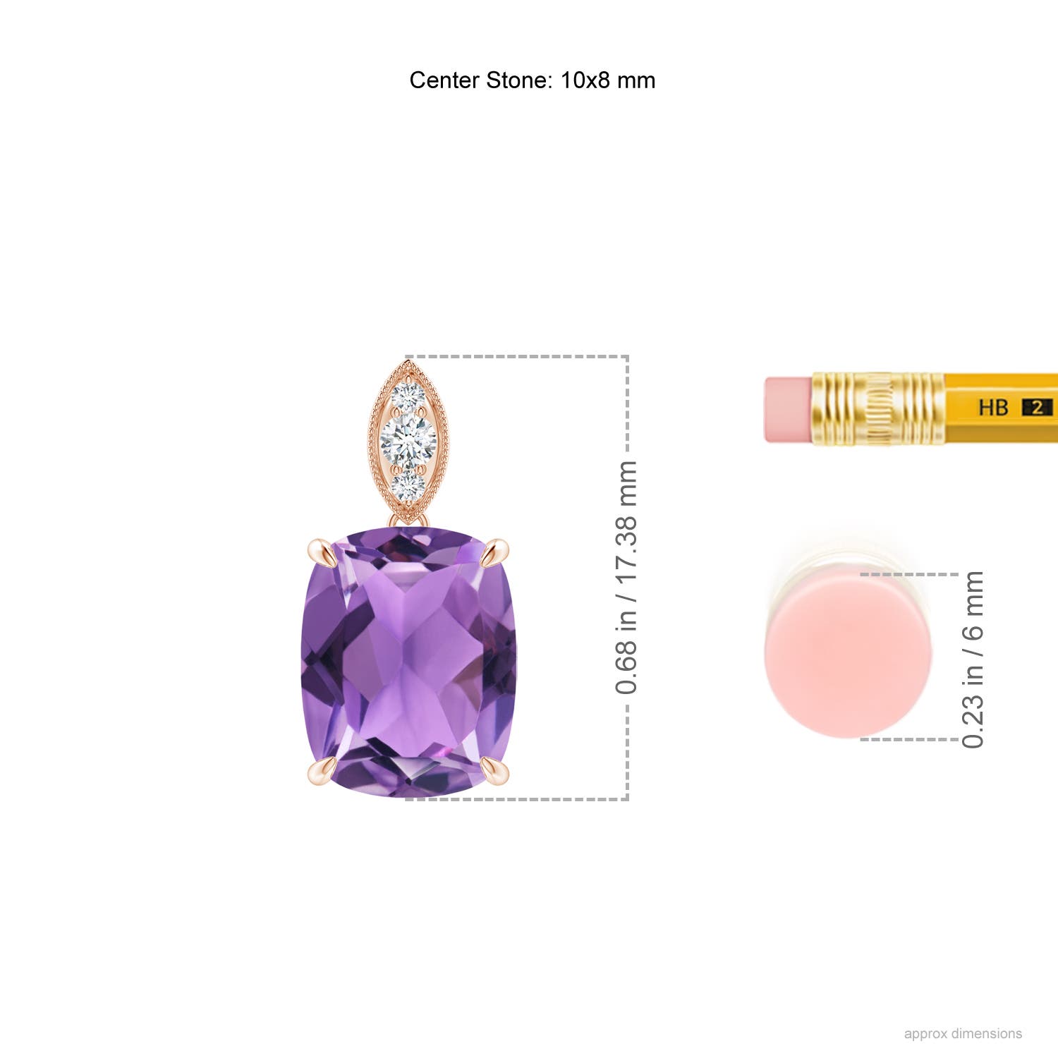 AA - Amethyst / 2.75 CT / 14 KT Rose Gold