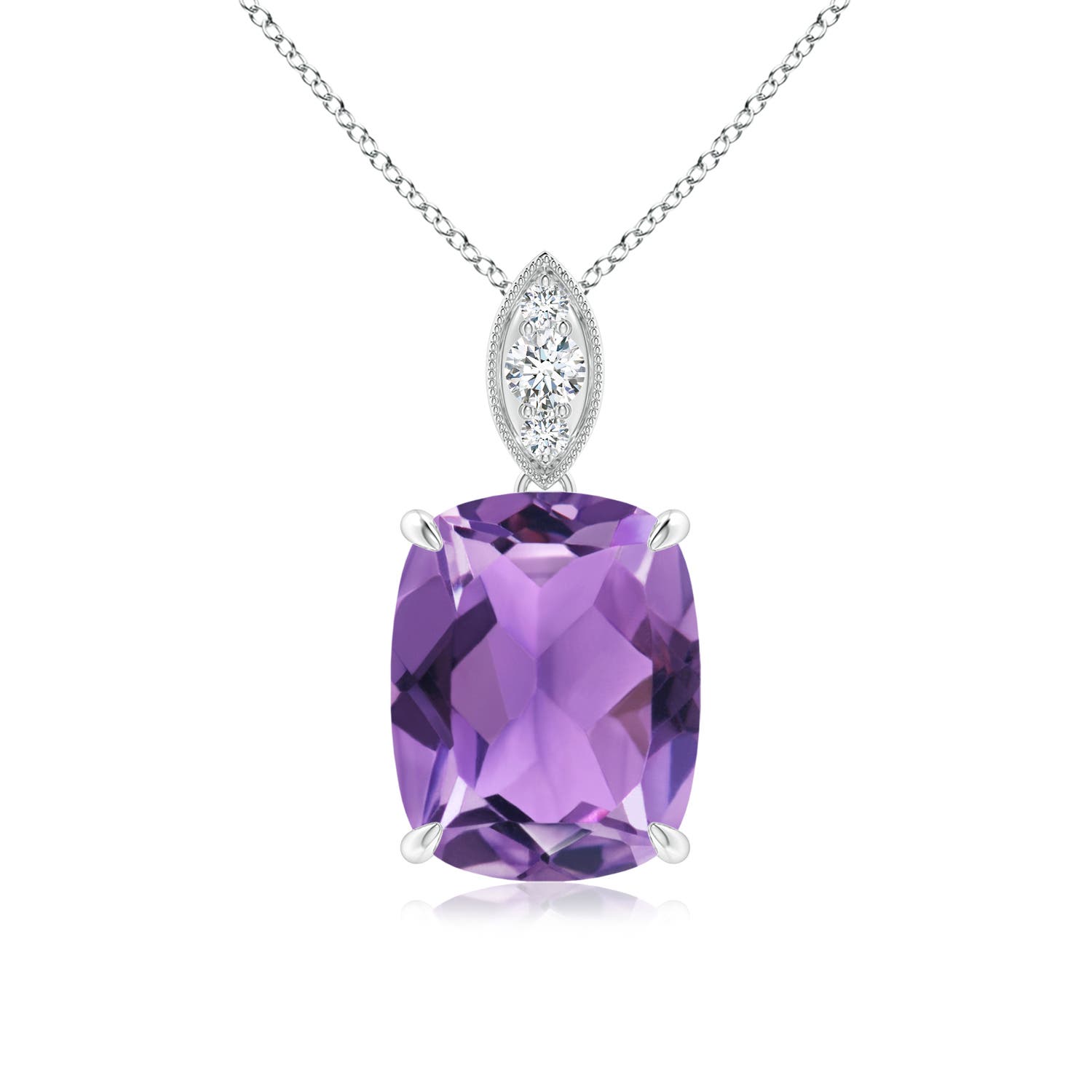 AA - Amethyst / 2.75 CT / 14 KT White Gold