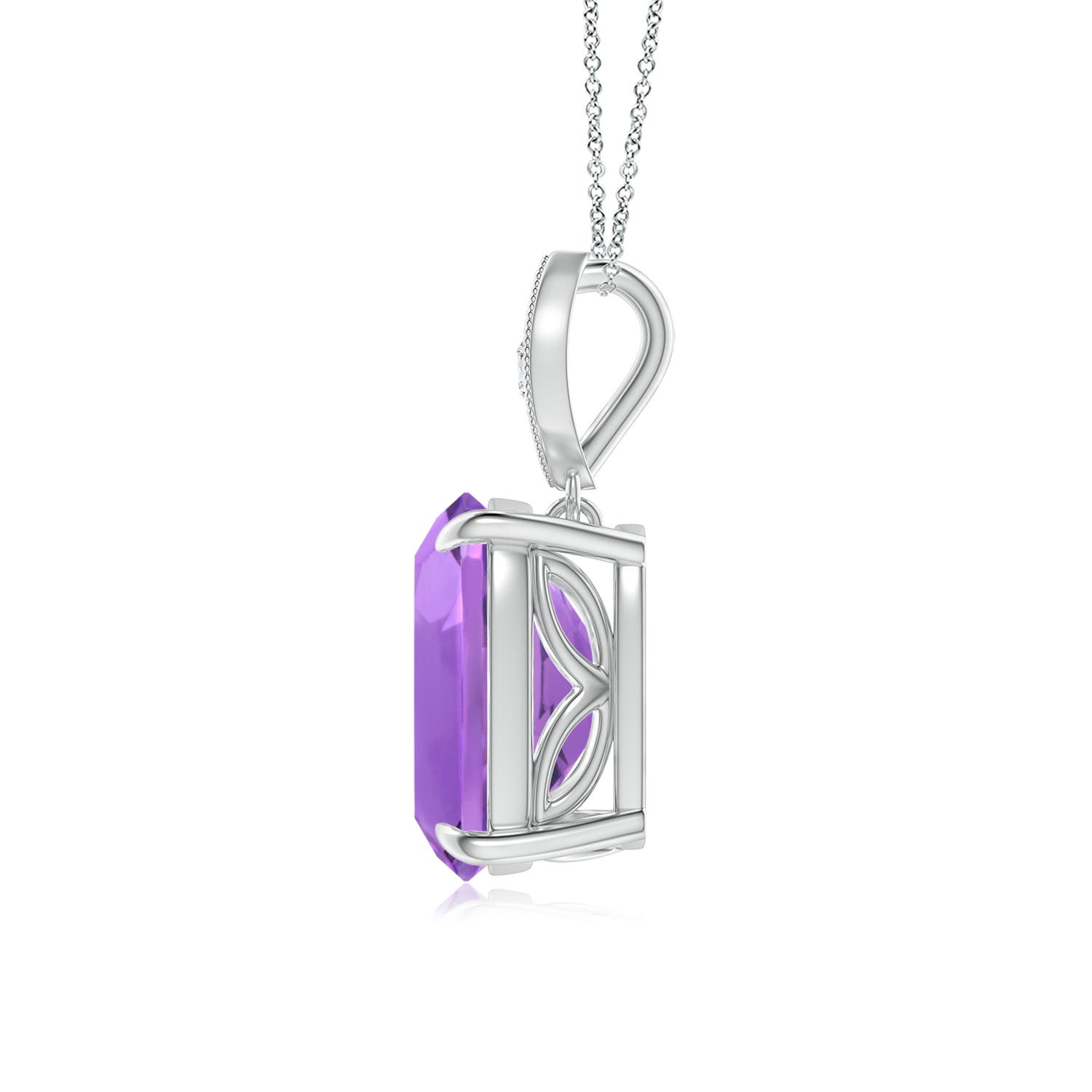 AA - Amethyst / 2.75 CT / 14 KT White Gold