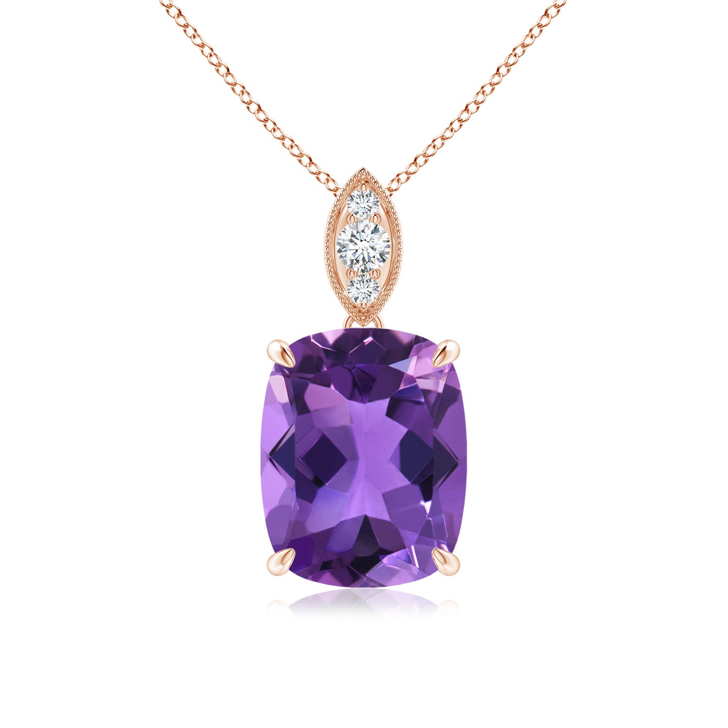 AAA - Amethyst / 2.75 CT / 14 KT Rose Gold