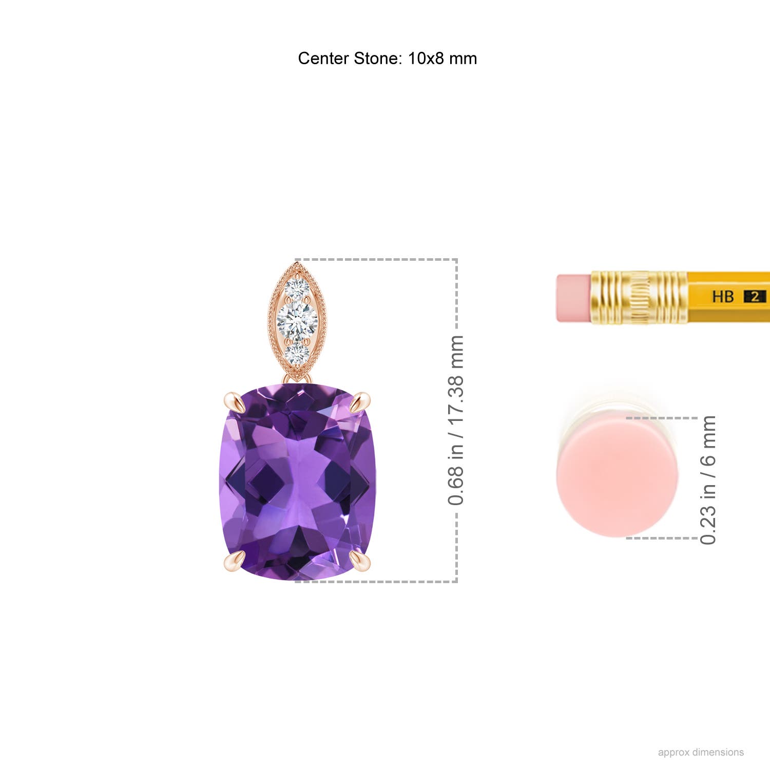 AAA - Amethyst / 2.75 CT / 14 KT Rose Gold