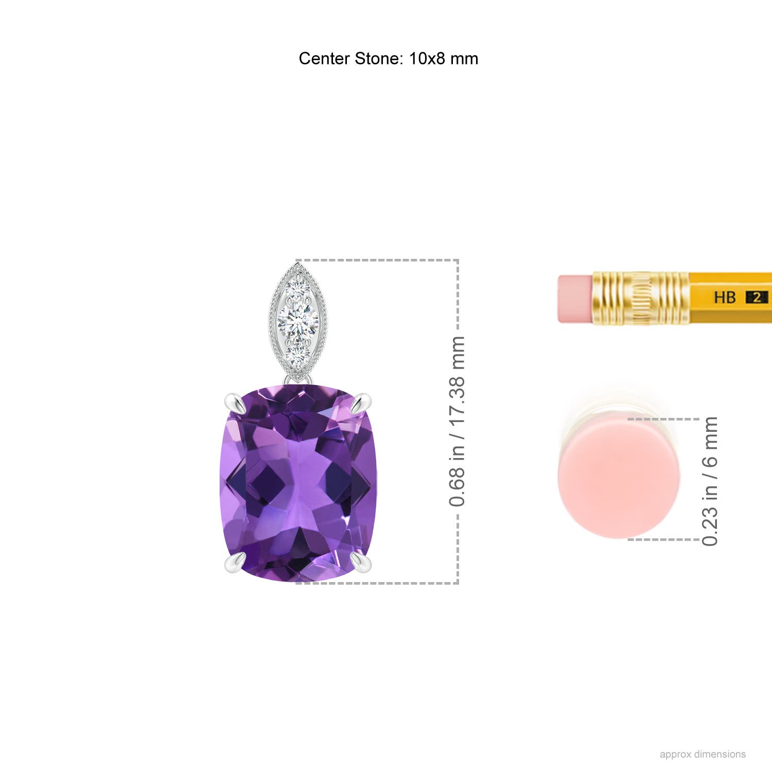 AAA - Amethyst / 2.75 CT / 14 KT White Gold