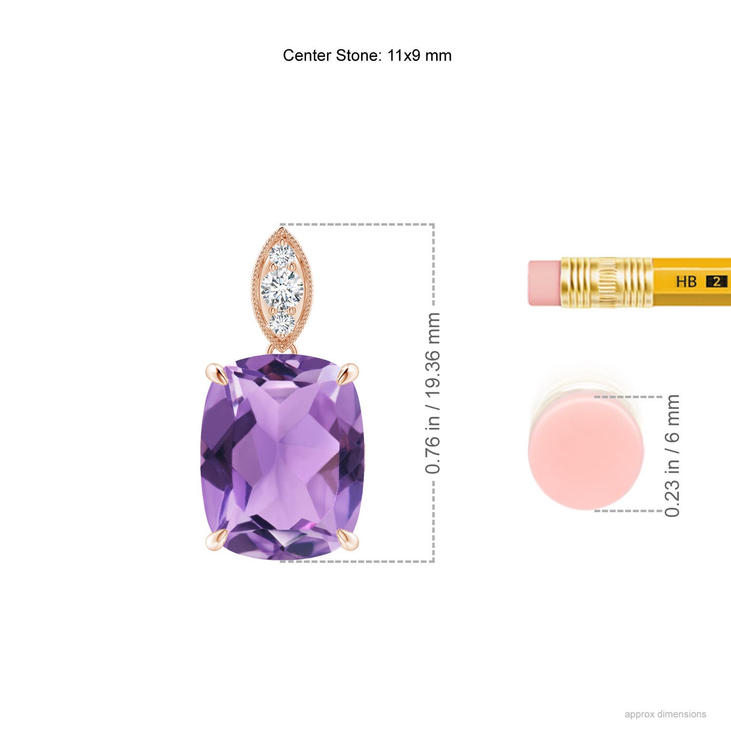 A - Amethyst / 3.57 CT / 14 KT Rose Gold