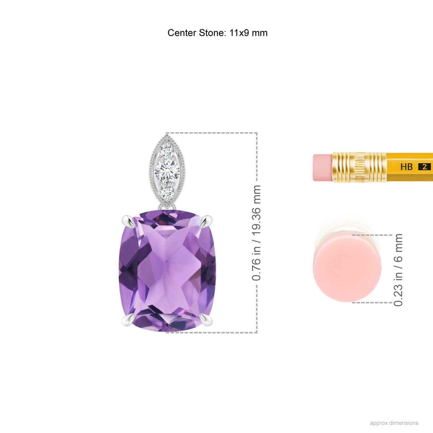 A - Amethyst / 3.57 CT / 14 KT White Gold