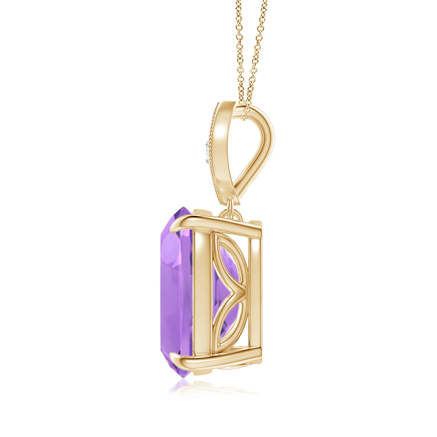 A - Amethyst / 3.57 CT / 14 KT Yellow Gold